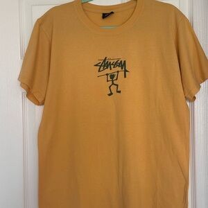 Stussy Yellow Short Sleeve Tee Classic Streetwear